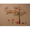 Cute Owls with Friends on the Tree Wall Decal